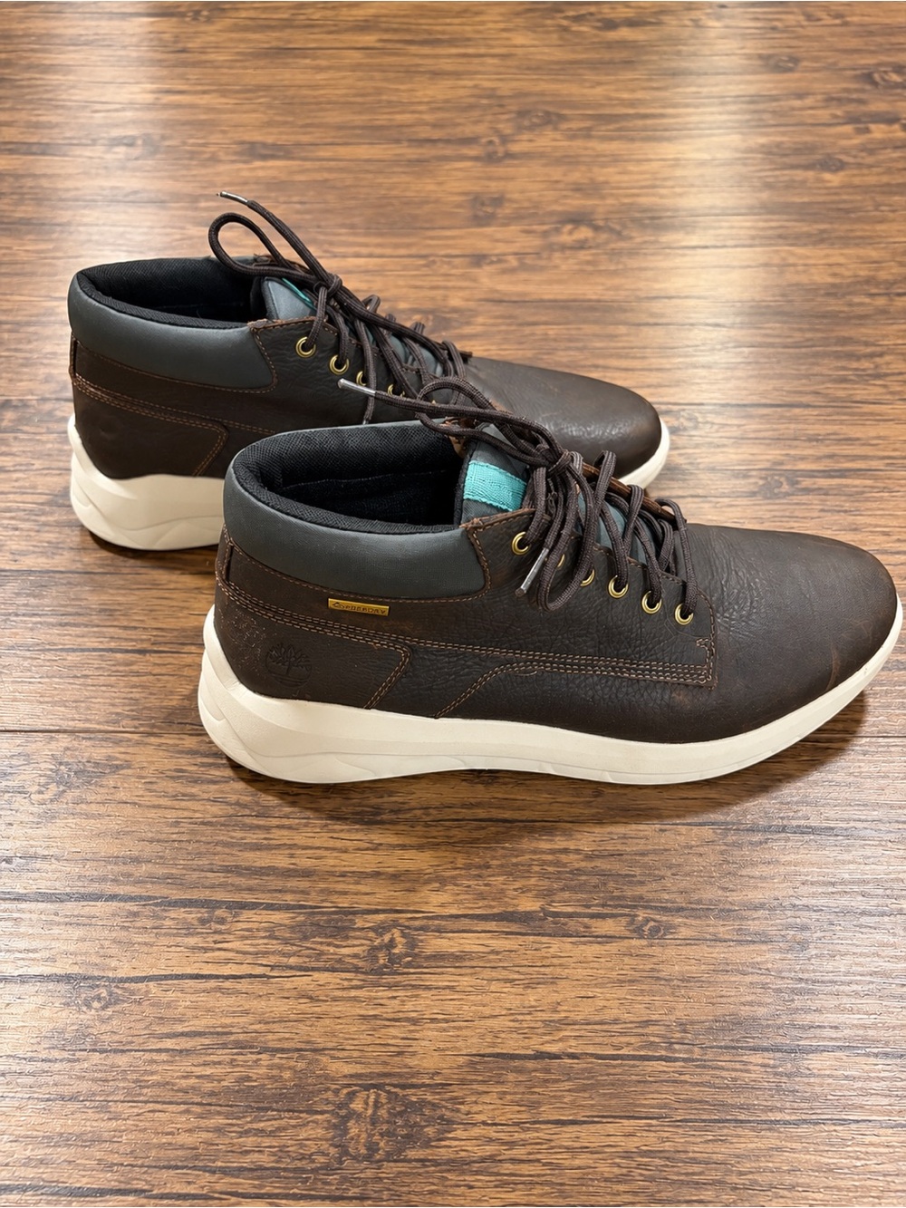 Timberland GreenStride Motion 6 Boots Mens 12 Brown Leather Gortex